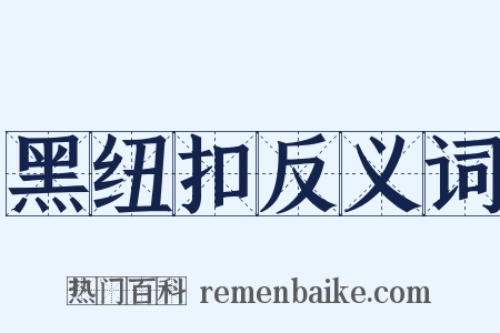 黑纽扣反义词是什么意思的图片